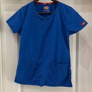 Dickies Blue Short Sleeve Scrub top